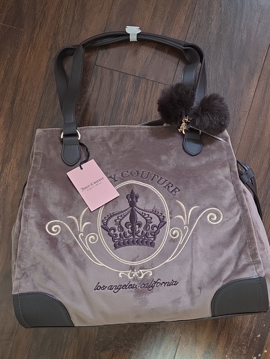 Juicy Couture Handbags - Juicy Couture Crown Tote Bag - Taupe.